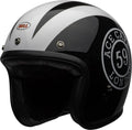 Gloss Black-White Motorcycle Helmet T565391