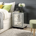 Mirrored Nightstand with Three Drawers Q274266