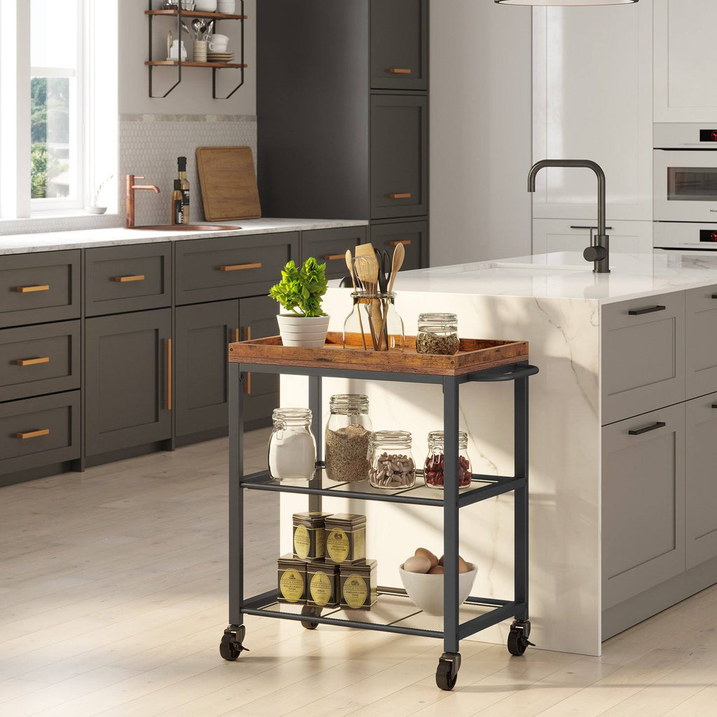 Mesh Shelves Kitchen Cart F435
