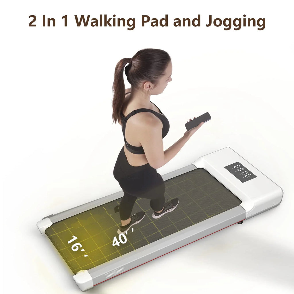 300lb 2.5HP Under Desk Treadmill with LED Display Y946396