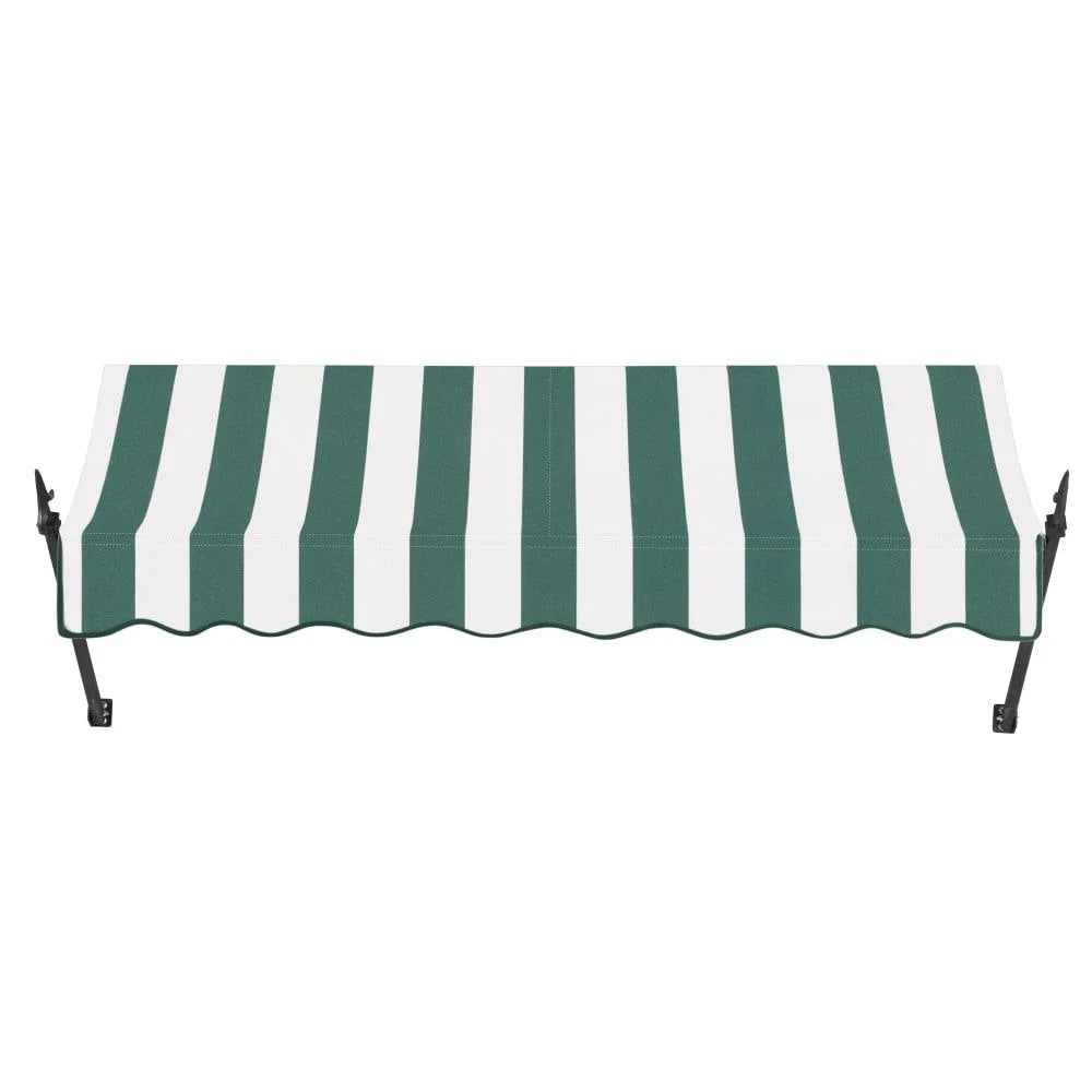 Forest/White Stripe Acrylic Fixed Awning Z348011