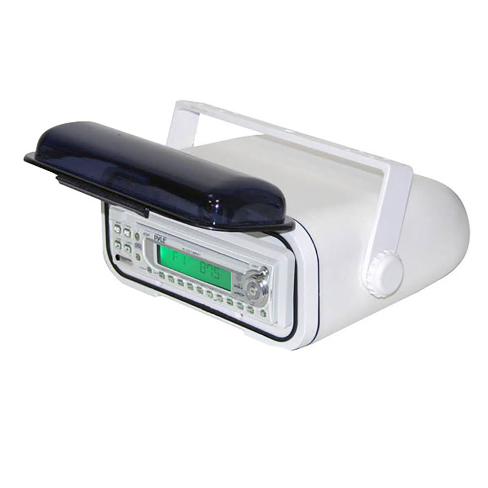 White Waterproof Marine Stereo Radio Housing Case Cover (2 Pack) Z9341