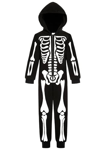 Skeleton Costume Glow in Dark Skull Onesie V916042