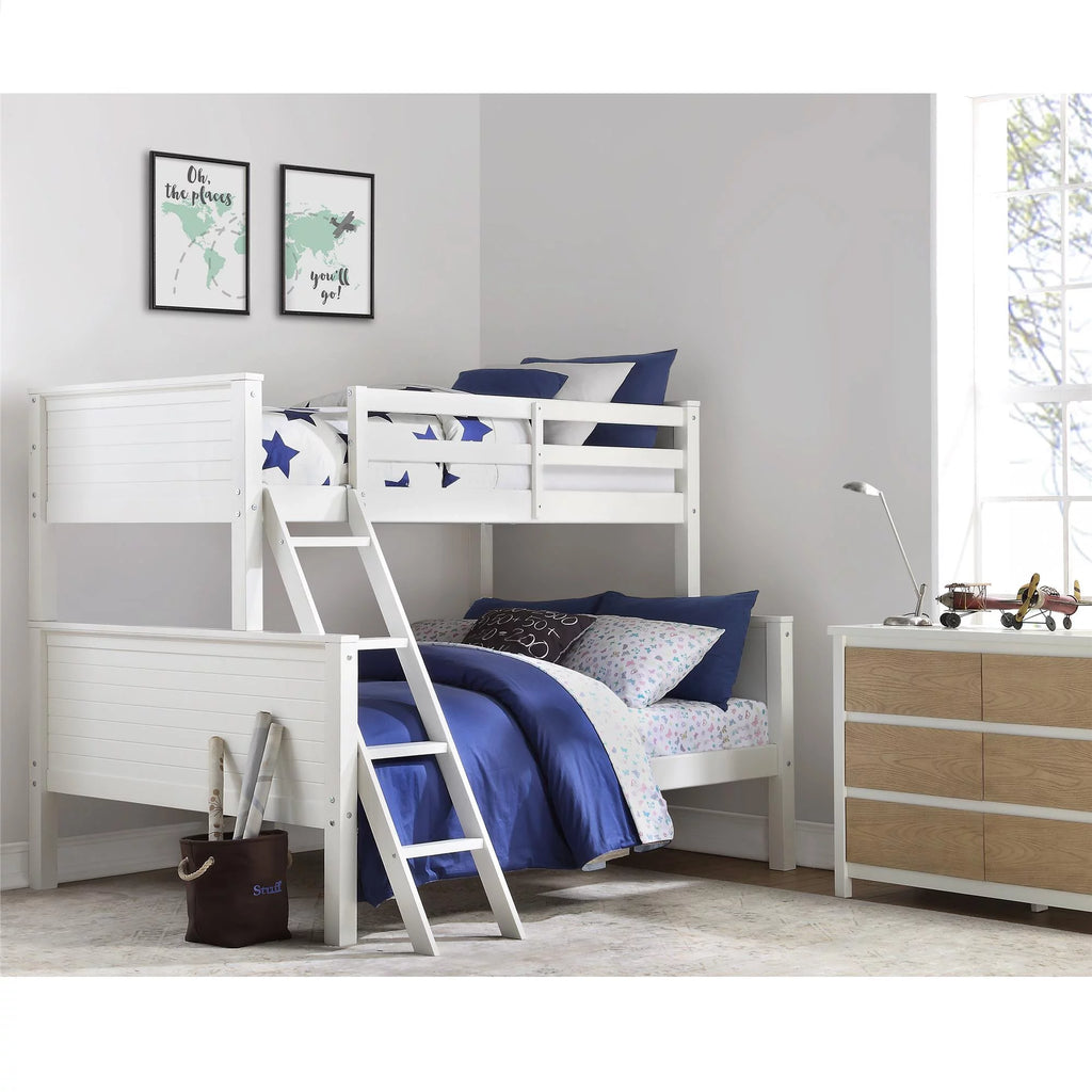 Twin-Over-Full Wood Bunk Bed J7739