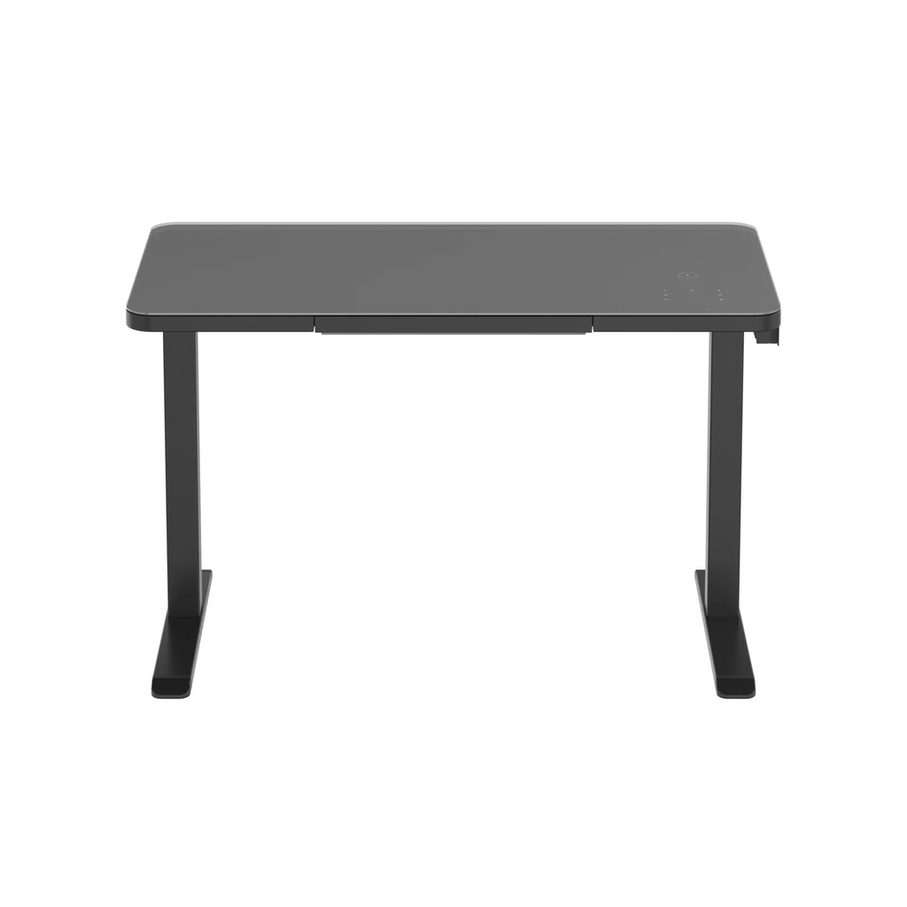 Black Glass Standing Desk N10050