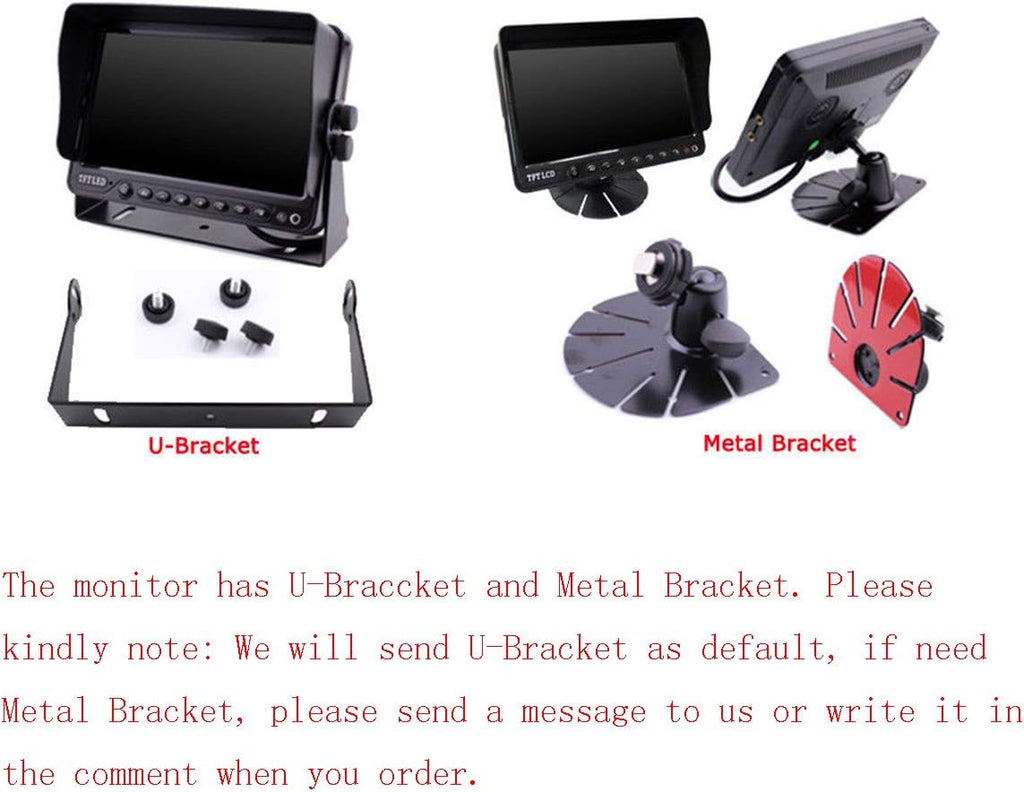 9 inch Quad Split Screen Backup Camera System with 5 Heavy Cameras L817479