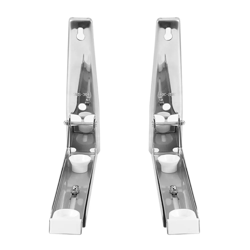 Adjustable 304 Stainless Steel Folding Wall-Mounted Microwave Oven Holder Bracket Shelf N72104