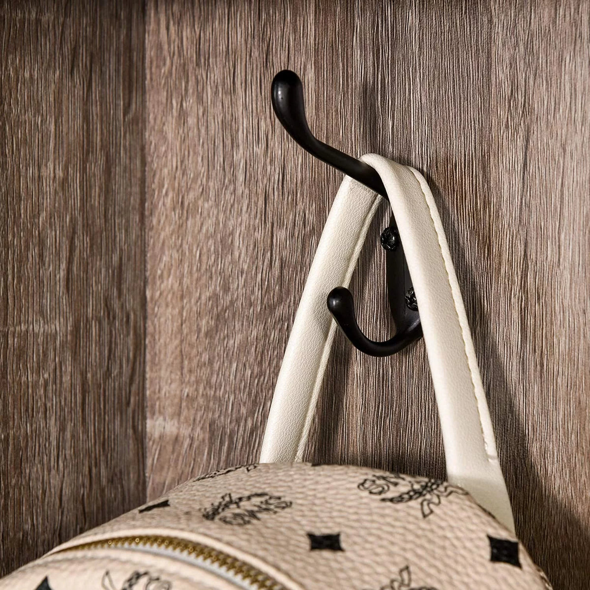 Rustic Brown Hall Tree with Coat Rack and Storage S364