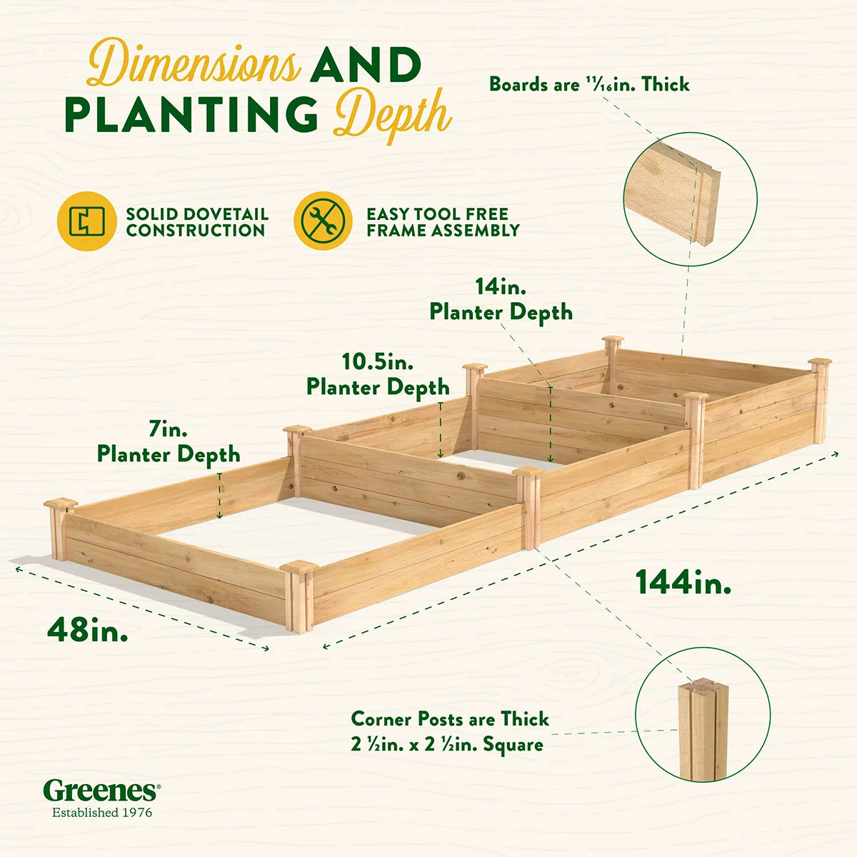 Cedar Raised Garden Bed G20919