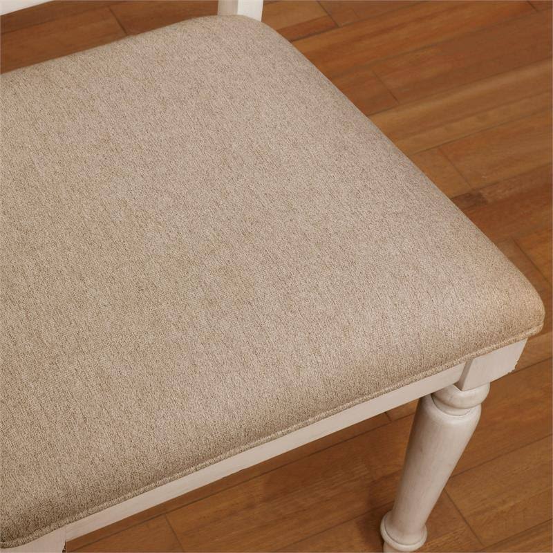 Antique White Wood Side Chair (Set of 2) R459