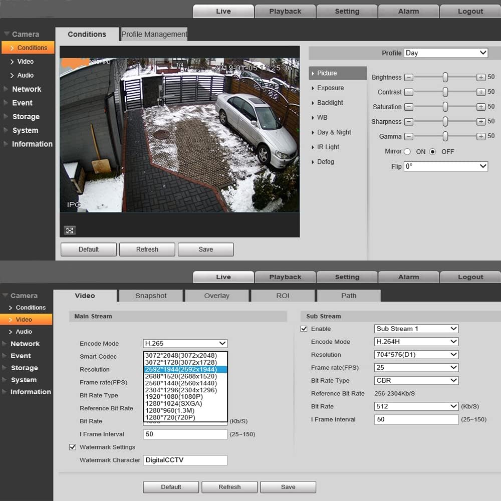 6MP PoE IP Turret Camera with Built-in Mic B22419