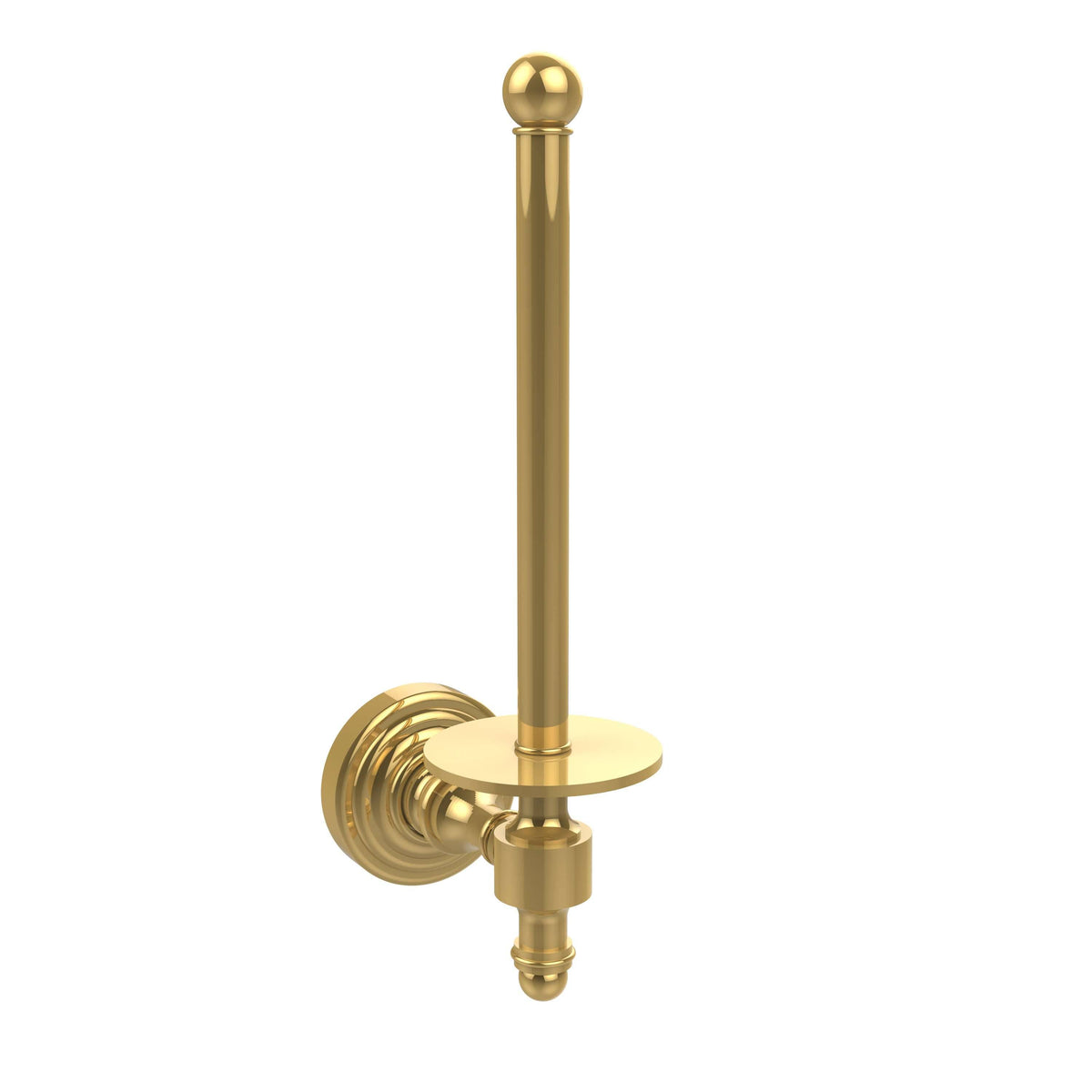 Upright Toilet Tissue Holder Unlacquered Brass I291