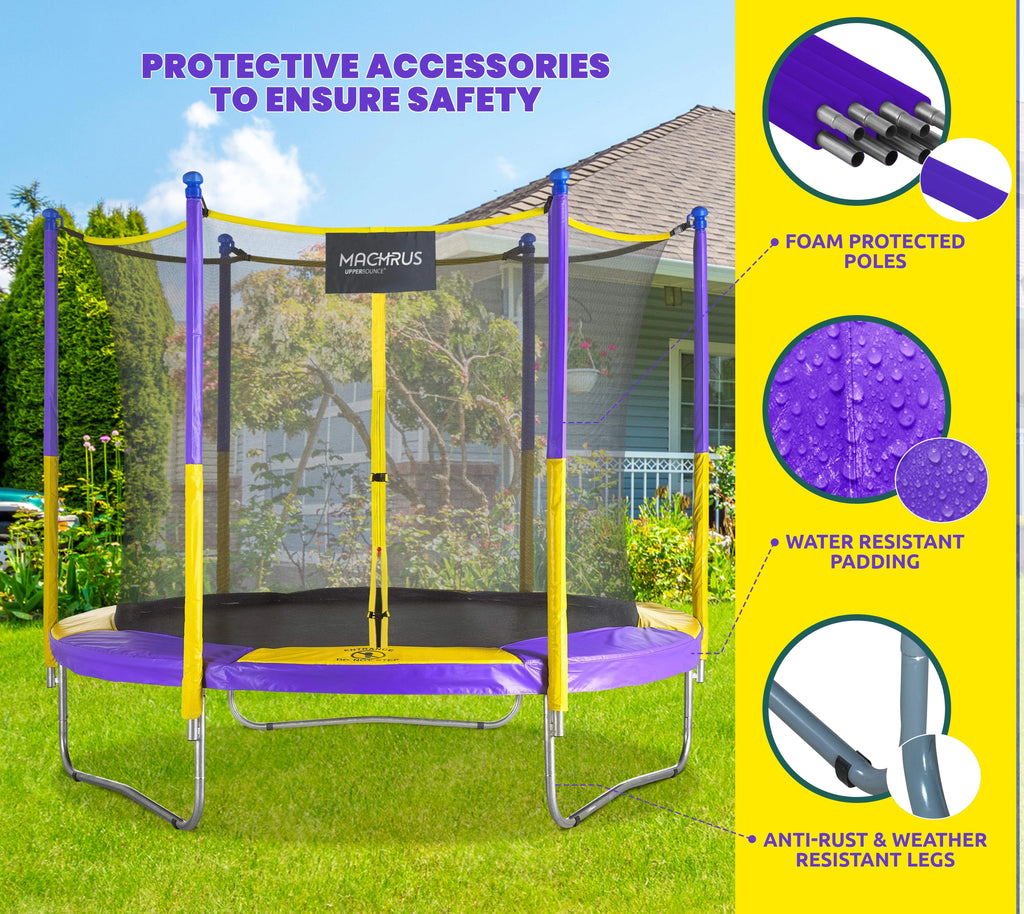 9 FT Round Trampoline Set with Safety Enclosure A4426