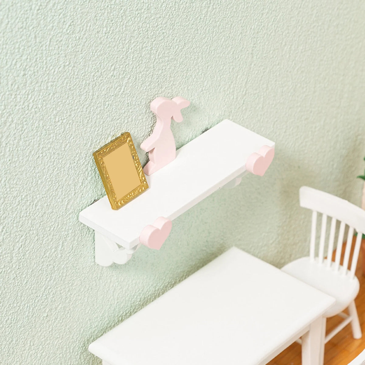 Mini Rabbit Rack Birch Dollhouse Shelf B106199