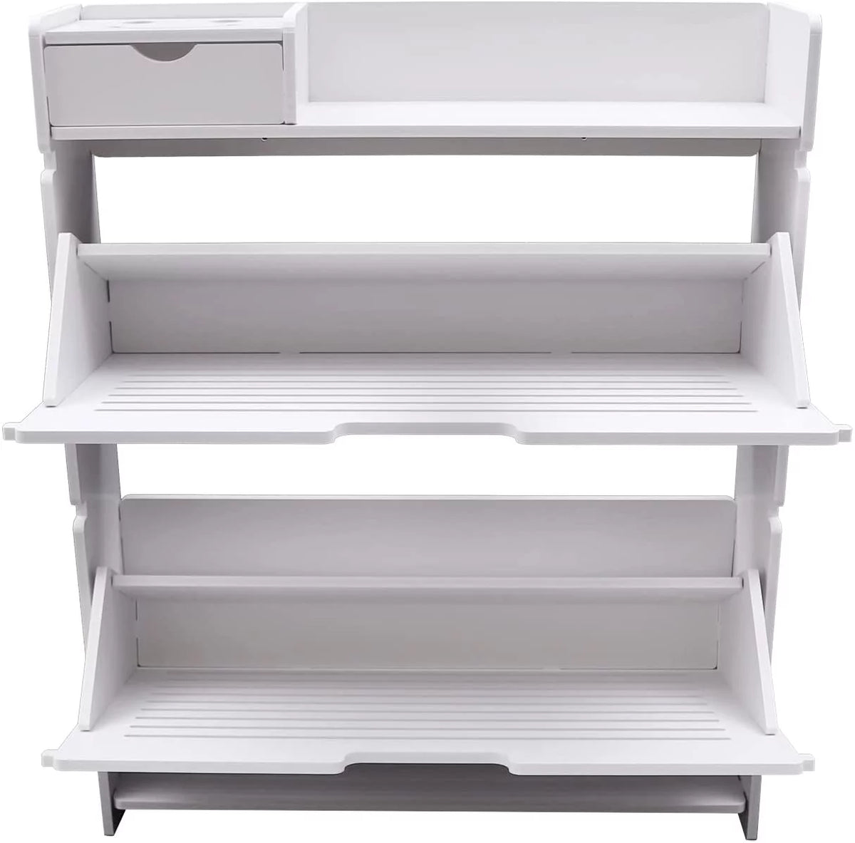 White 2 Tier Shoe Cabinet P357218