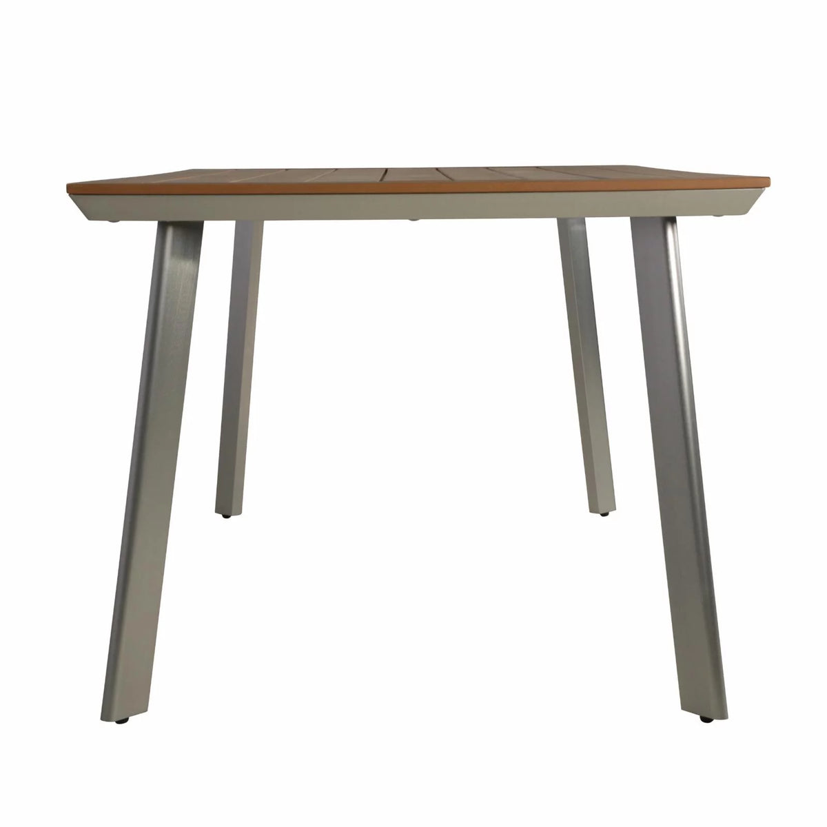 Aluminum and Faux Wood Dining Table Q804003