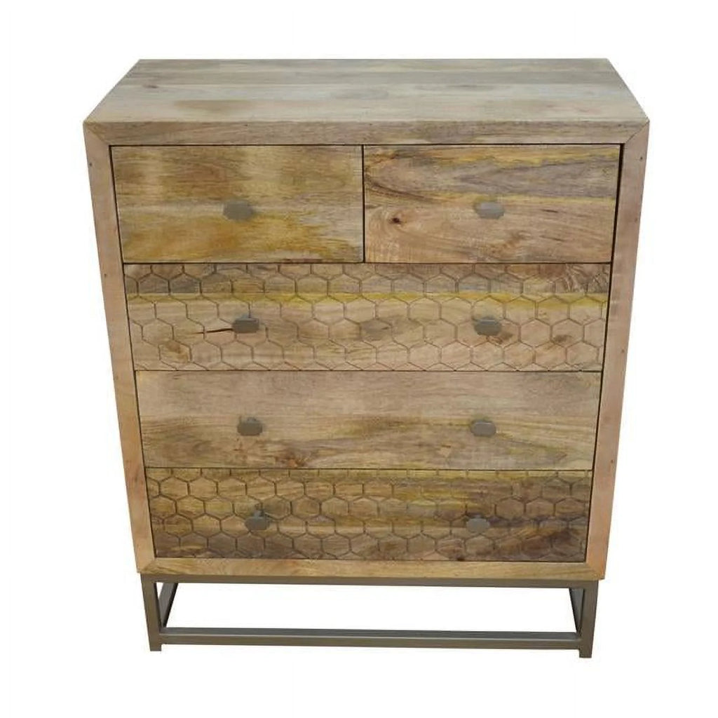 5 Drawer Solid Wood Dresser E4283