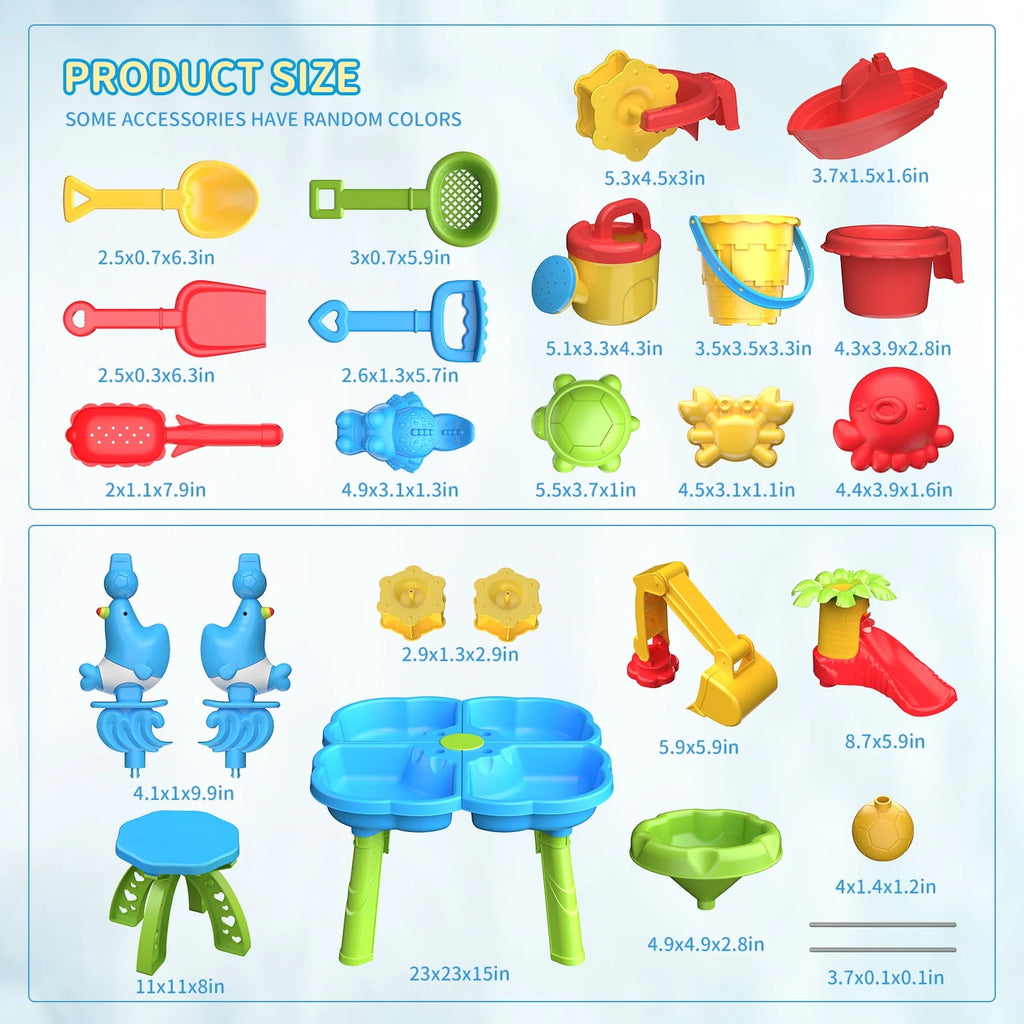 4 in 1 Sand and Water Play Table for Toddlers T24685