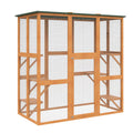 Outdoor Wooden Cat House Enclosure with 6 High Ledges W320