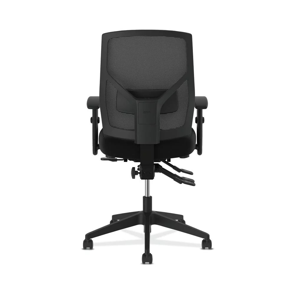 Black Mesh Bonded Leather High-Back Task Chair S775