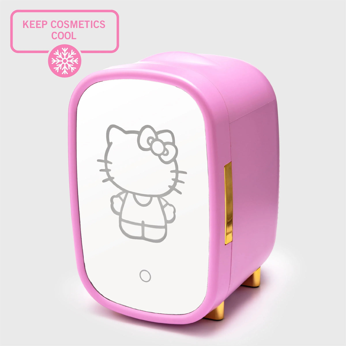 Pink Mini Fridge 7L with Light Up Mirror H88460