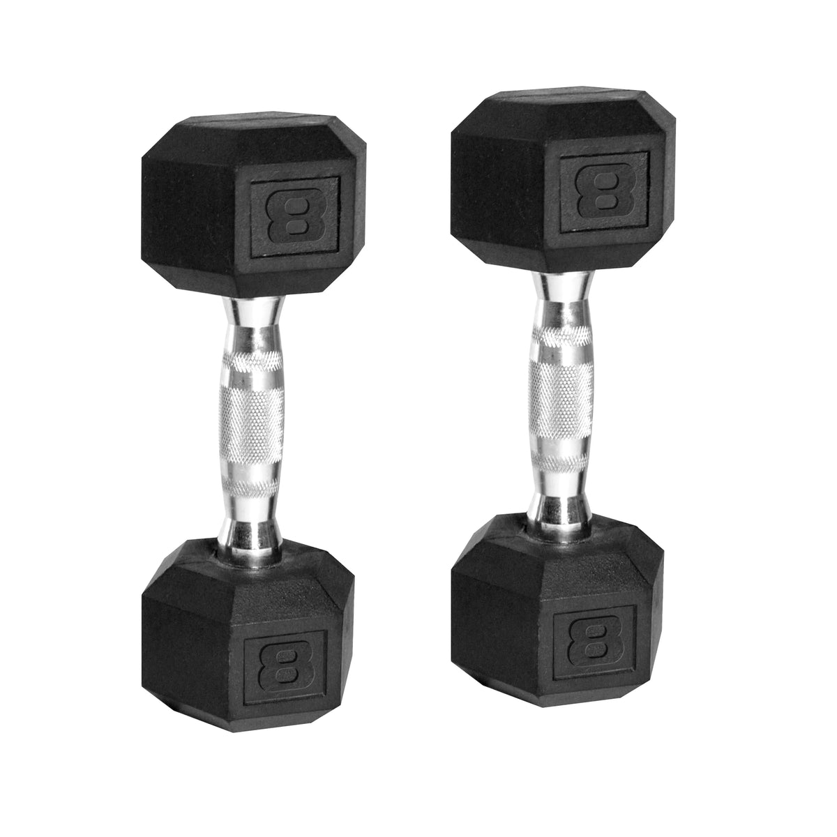 10lb Coated Rubber Hex Dumbbell Pair W1240