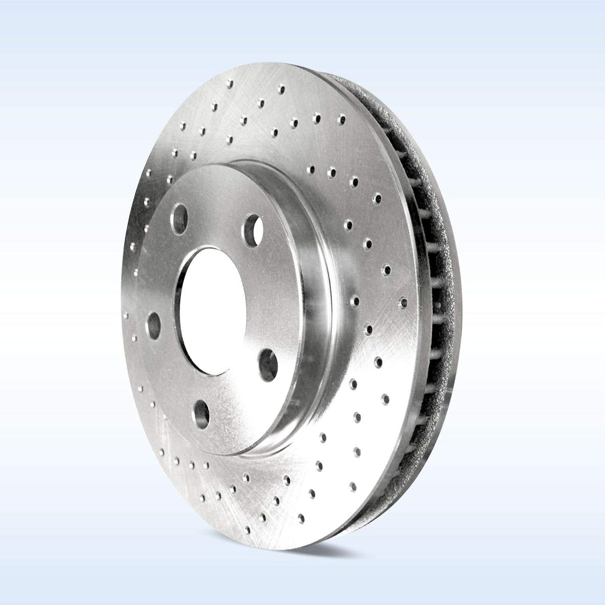 Rear Silver Zinc Cross Drilled Brake Rotors Kit + Semi-Metallic Brake Pads J746870