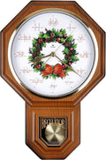 Red Mahogany Plastic Wall Clock S1916