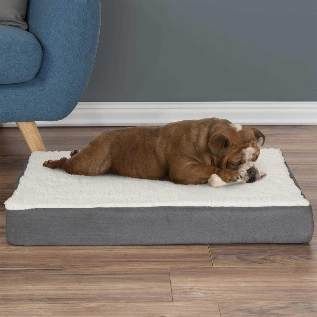 Sherpa Dog Bed with Memory Foam Cover M562061