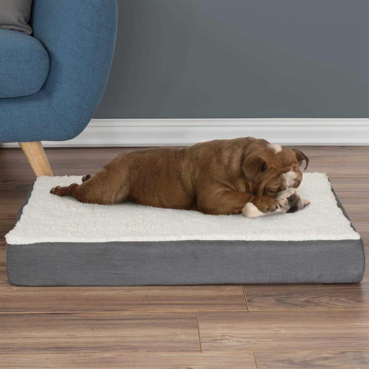 Sherpa Dog Bed with Memory Foam Cover M562061
