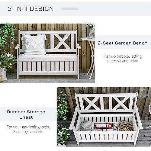 Wooden Storage Bench with Storage Box P4389
