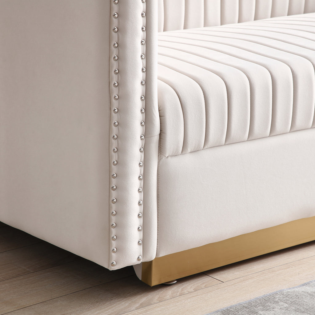 Tufted Velvet Loveseat J469161