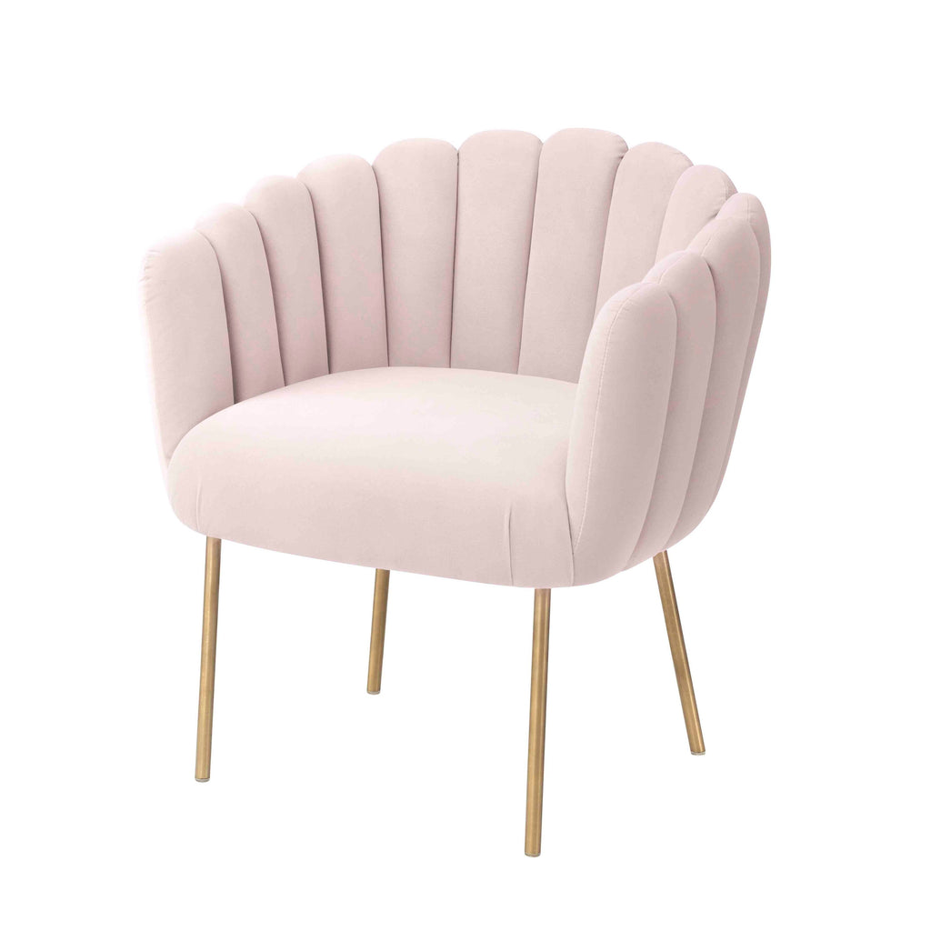 Navy/Gold Velvet Upholstered Feather Side Chair B435124