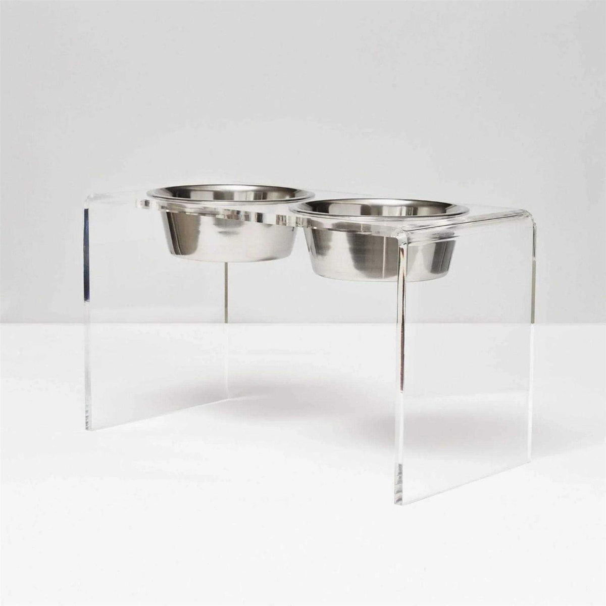 Clear Double Bowl Pet Feeder N268933