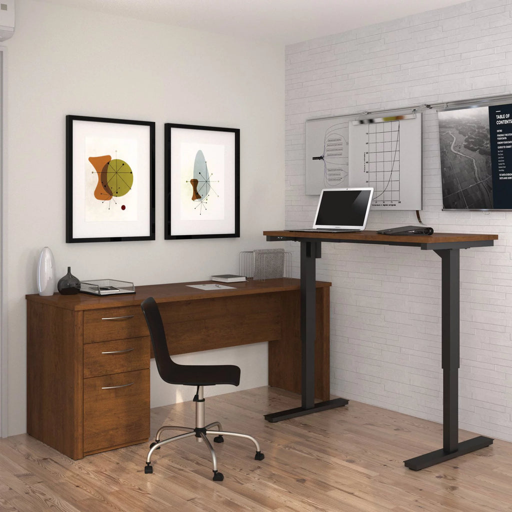 Height Adjustable L-Shaped Computer Desk E92384