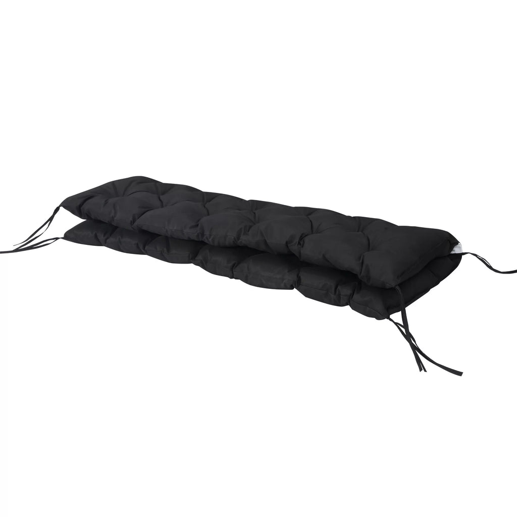 Black 3 Seater Outdoor Bench Swing Chair Replacement Cushions A408
