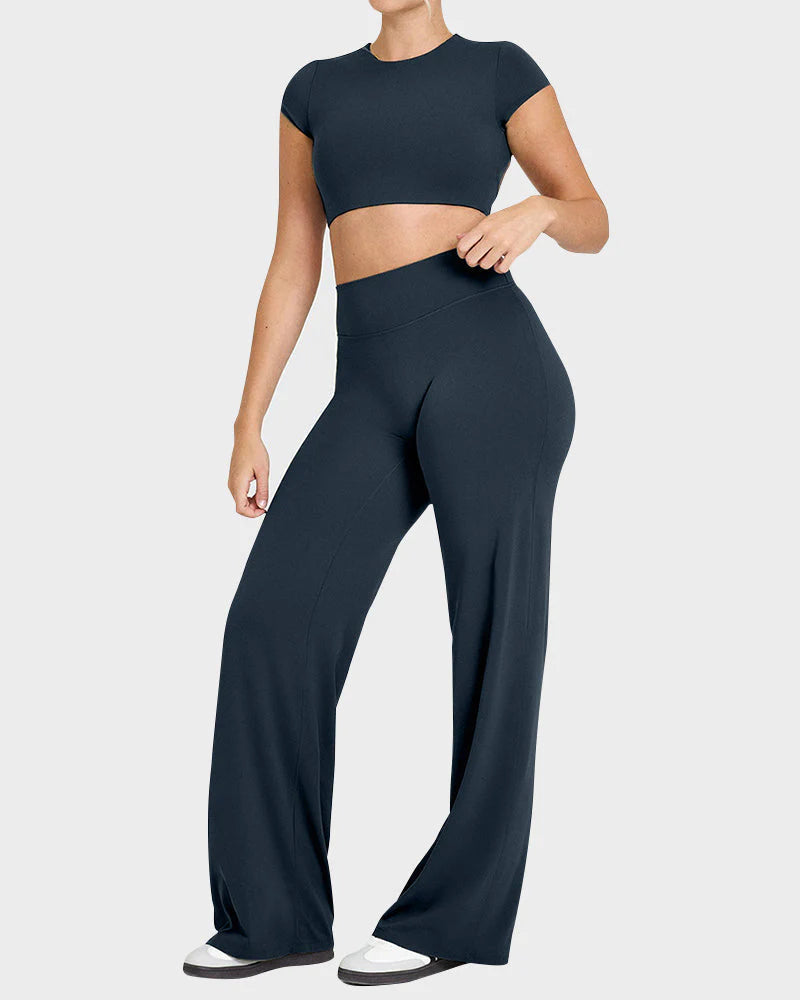 High-Waisted Wide-Leg Yoga Pants W808763