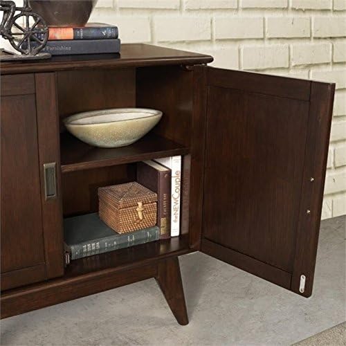 Solid Wood Storage Cabinet in Auburn Brown I63268