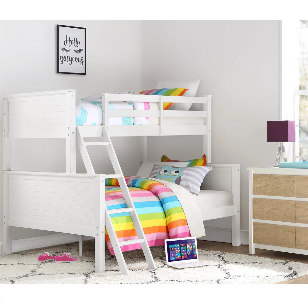 Twin-Over-Full Wood Bunk Bed J7739