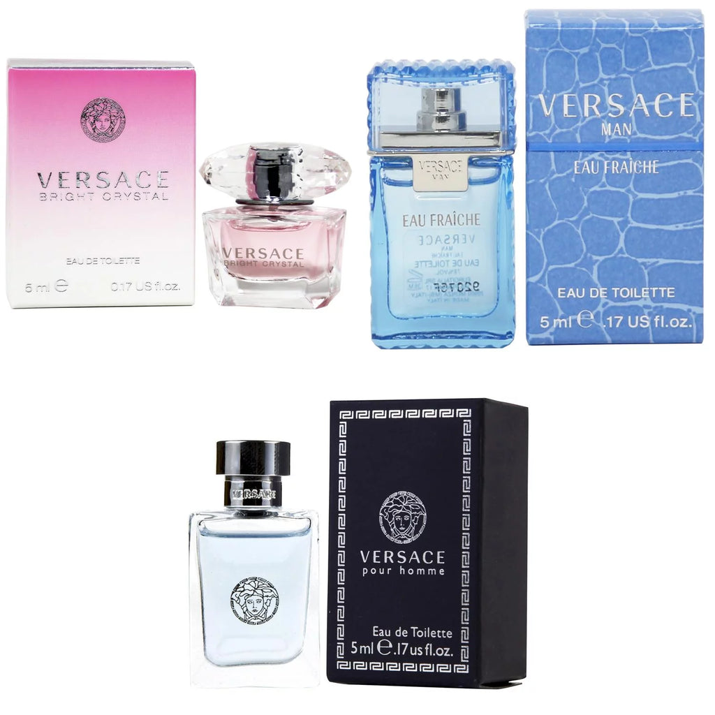 Bright Crystal EDT, Man Eau Fraiche EDT, Pour Homme EDT - 5ml 3PK Kit T23211