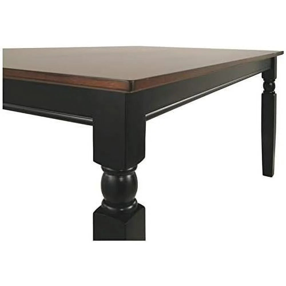 Solid Two-Toned Rectangular Dining Table W4553