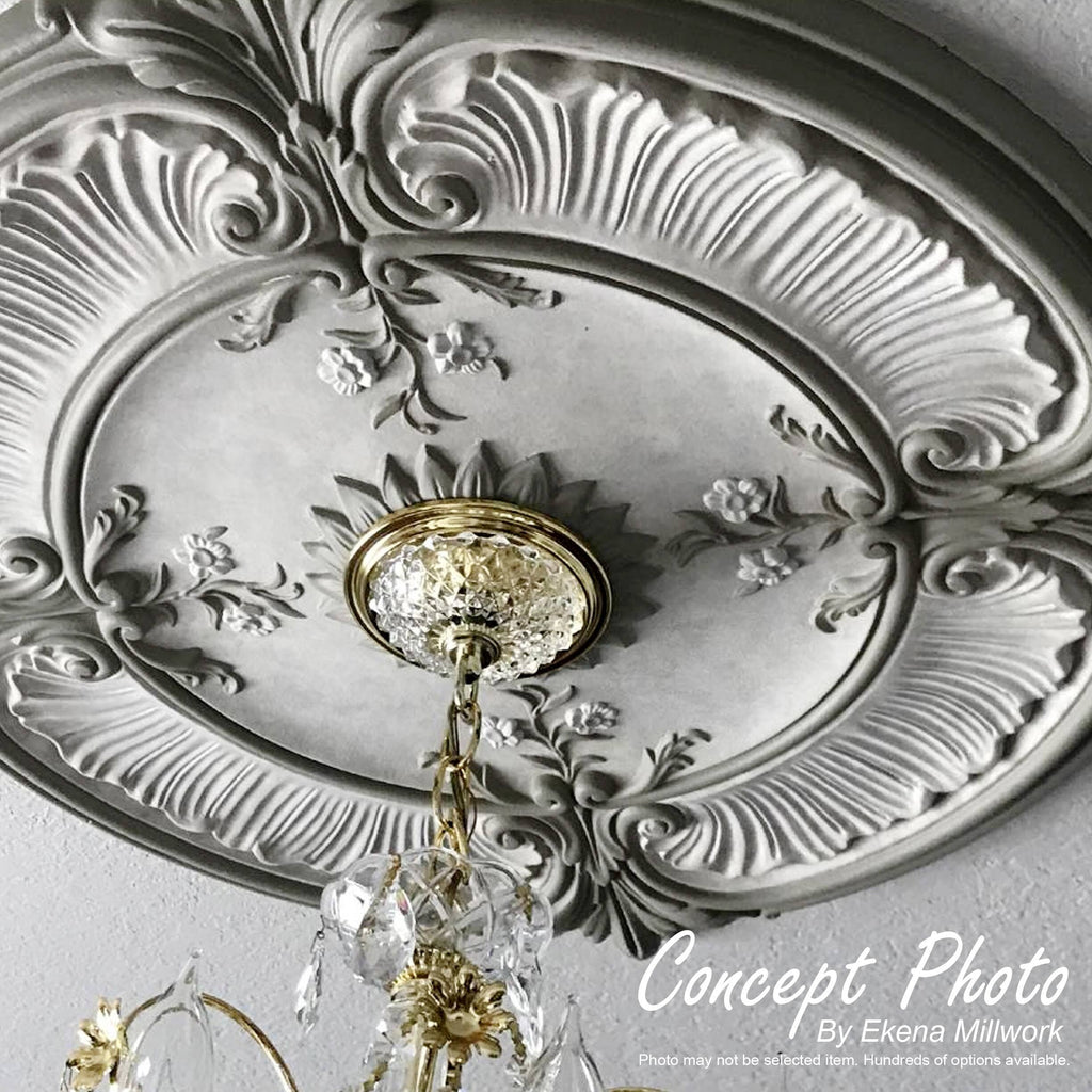 Green Gold Hand-Painted Ceiling Medallion O738692
