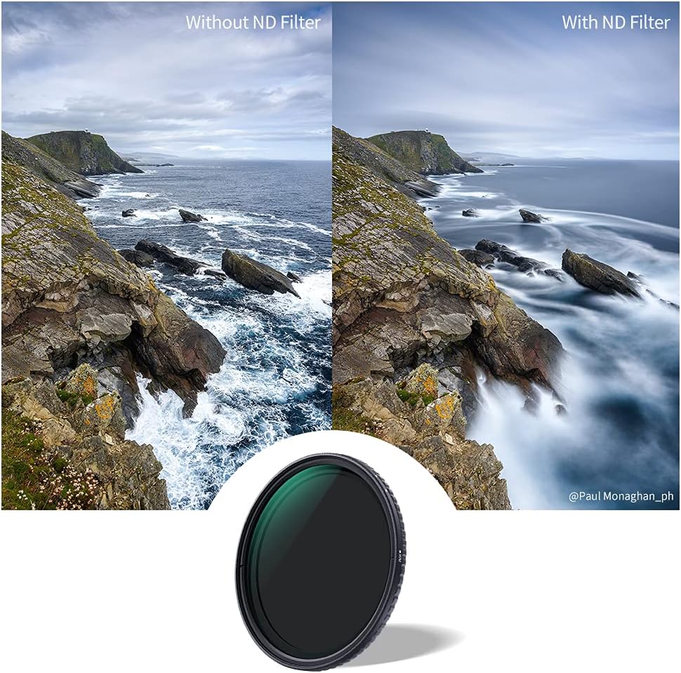 77mm Variable ND Lens Filter Kit (2 Pcs) ND2-ND32 with TPU Filter Cap L43876