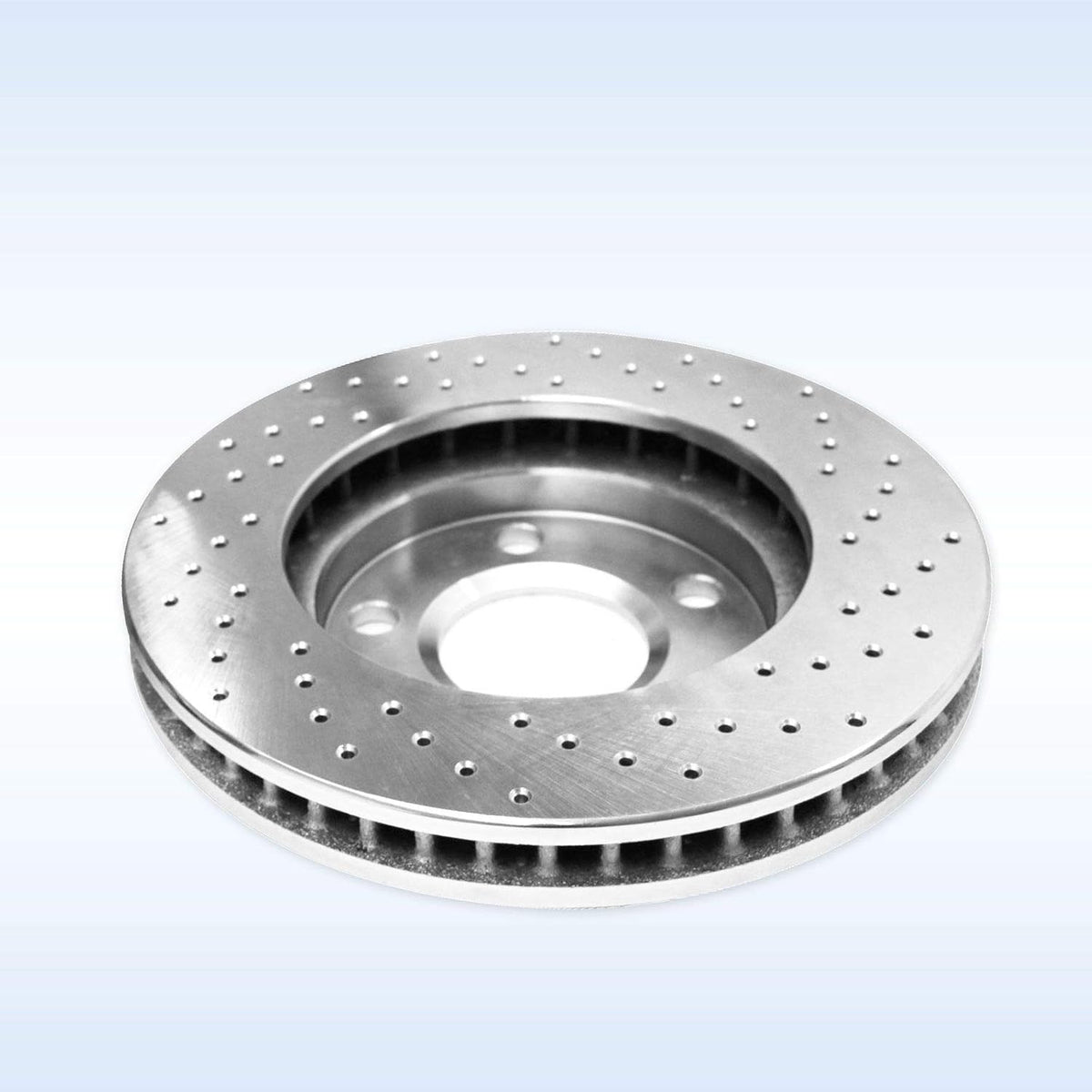 Rear Silver Zinc Cross Drilled Brake Rotors Kit + Semi-Metallic Brake Pads J746870