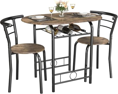 3-Piece Wooden Round Table & Chair Set I747594