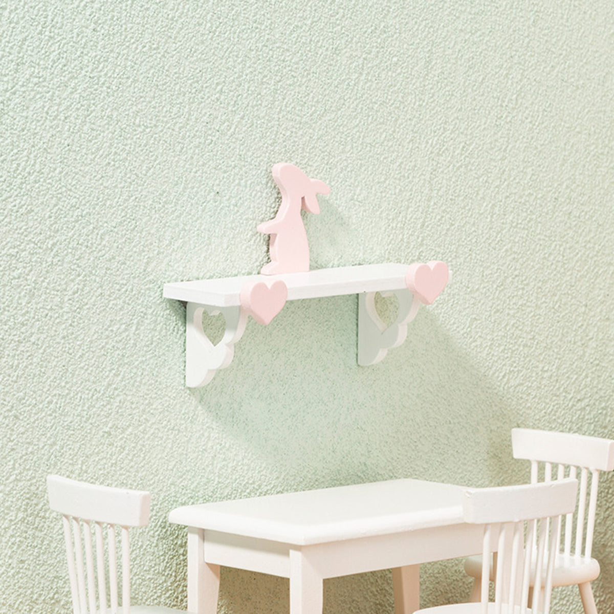 Mini Rabbit Rack Birch Dollhouse Shelf B106199