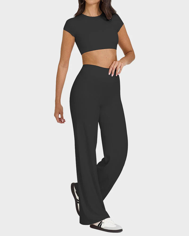High-Waisted Wide-Leg Yoga Pants W808763