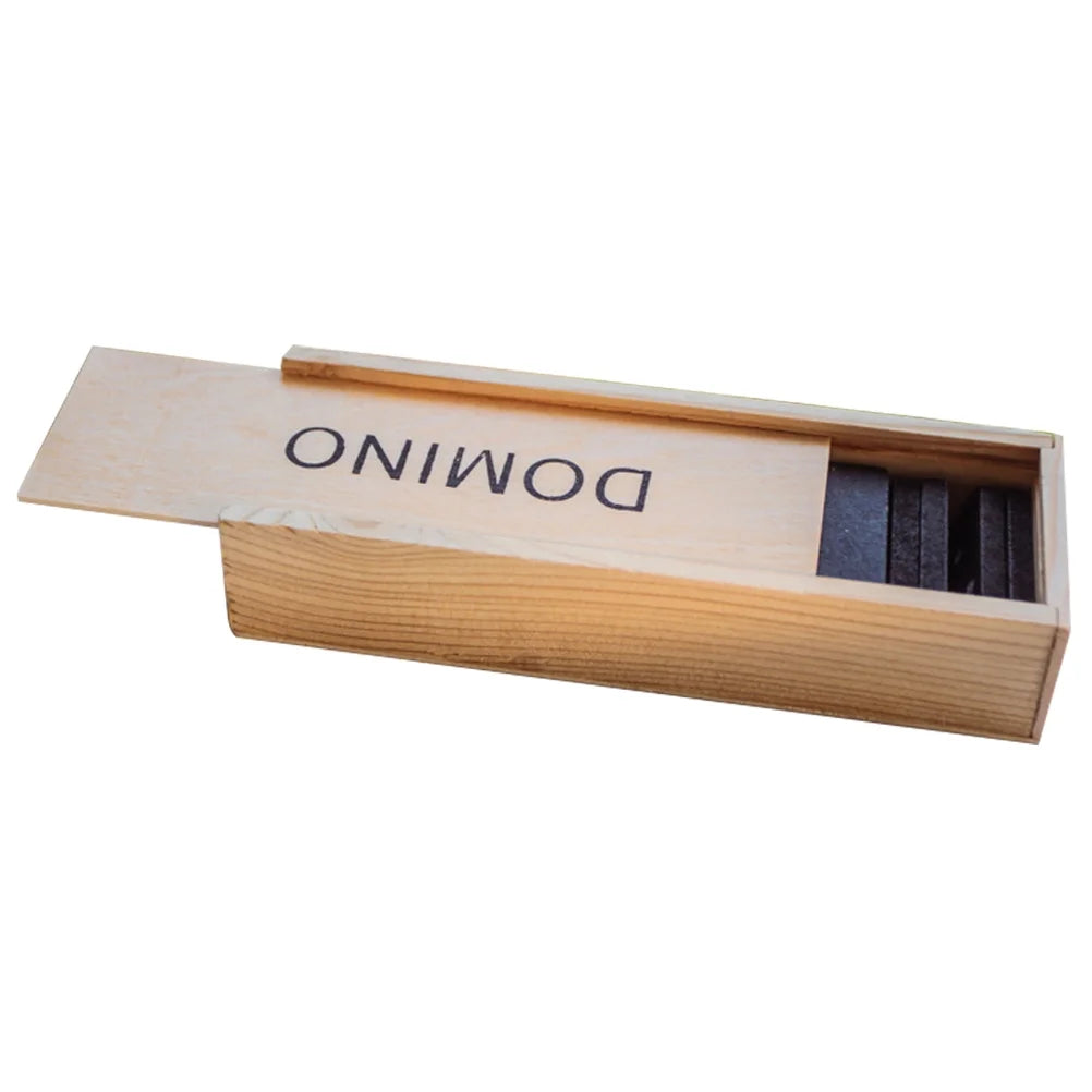 Black Wooden Domino Blocks Set Stacking Toy Blocks Board Games G756325