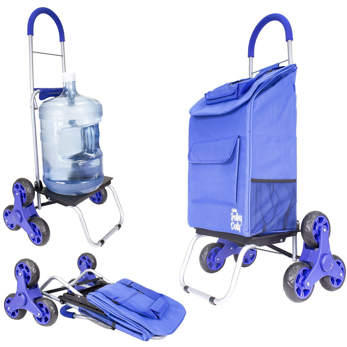 Blue Foldable Grocery Cart V54362
