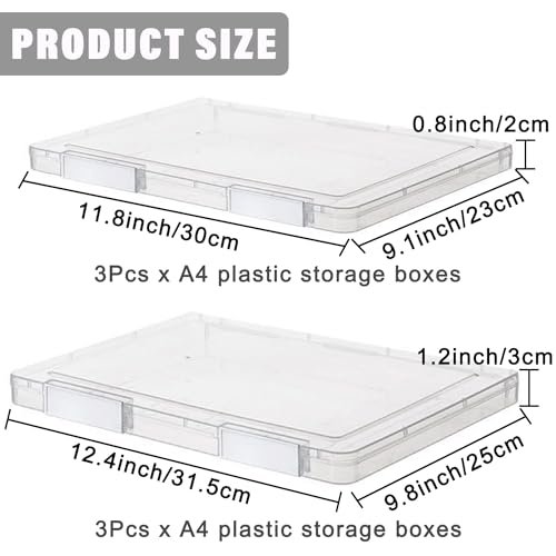 Clear A4 Plastic File Storage Box X600